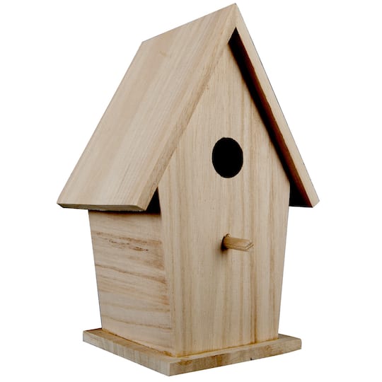 Artminds Tall Wood Birdhouse